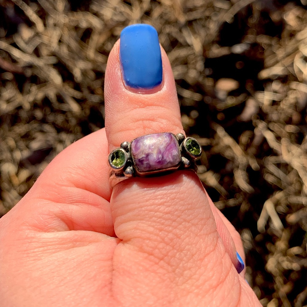Genuine Stone & Sterling Silver Ring